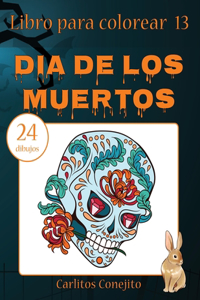 Libro para colorear Dia de los Muertos