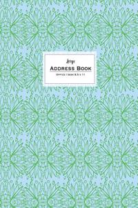 Large Address Book - Office/Desk 8.5 X 11: Blue & Green