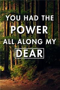 You Had The Power All Along My Dear