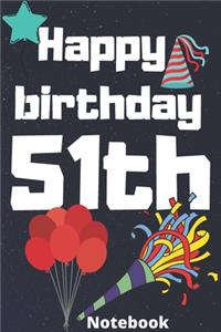 Happy birthday 51th notebook
