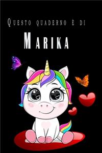 Questo quaderno è di Marika