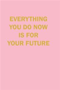 Evrything you Do now is Your Future Lined Journal Notebook