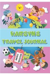 Karsyn's Travel Journal: Personalised Awesome Activities Book for USA Adventures