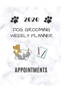 2020 Dog Grooming Weekly Planner Appointments