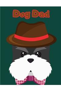 Dog Dad Sketchbook, design cover for dog lover - Large 8.5 x 11 inches 110 Pages