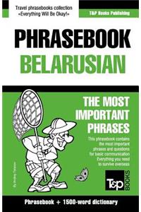 English-Belarusian phrasebook and 1500-word dictionary