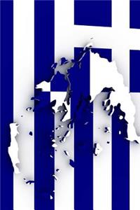 Flag of Greece Overlaid with Map in White Journal