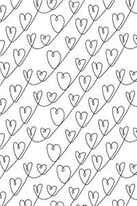 Bullet Journal Notebook Scribbly Hearts Pattern 1