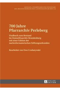 700 Jahre Pfarrarchiv Perleberg