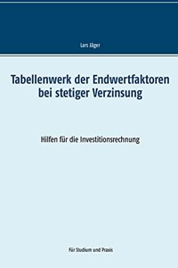 Tabellenwerk der Endwertfaktoren bei stetiger Verzinsung