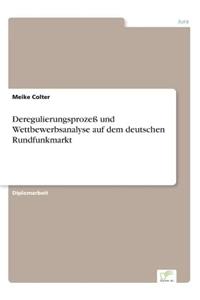 Deregulierungsprozeß und Wettbewerbsanalyse auf dem deutschen Rundfunkmarkt