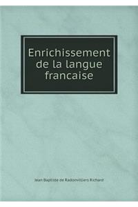 Enrichissement de la langue francaise