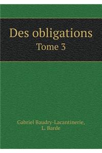 Des Obligations Tome 3