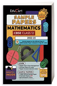 Educart CBSE Class 12 MATHEMETICS Sample Paper 2022-23 (Exclusive Topper Answers & Marks breakdown for 2023) (Paperback, Educart)