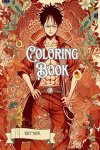 Coloring book style anime and manga