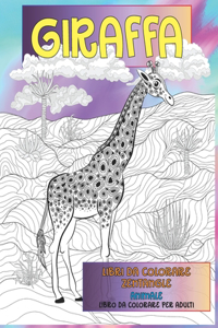 Libri da colorare Zentangle - Libro da colorare per adulti - Animale - Giraffa