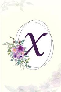 X - Monogrammed Gratitude Journal