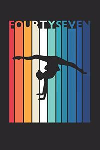 Gymnastics Notebook for 47 Year Old Women and Men - Vintage Gymnastics Journal - 47th Birthday Gift for Gymnast Diary