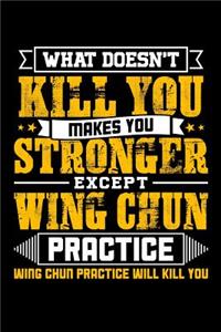What doesn't kill you makes you stronger except Wing Chun practice Wing Chun practice will kill you