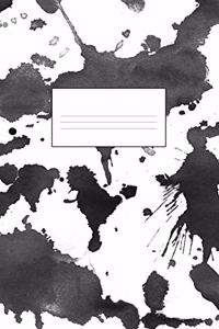 Black and White Ink Blot 5 X 8 100 Pages College Ruled Journal Notebook