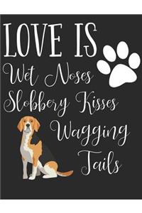 Love Is Wet Noses Slobbery Kisses Wagging Tails