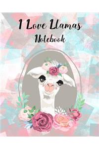 I Love Llamas Notebook