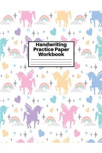 Handwriting Practice Paper Workbook