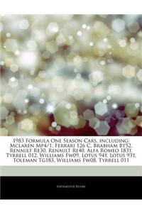 Articles on 1983 Formula One Season Cars, Including: McLaren Mp4/1, Ferrari 126 C, Brabham Bt52, Renault Re30, Renault Re40, Alfa Romeo 183t, Tyrrell