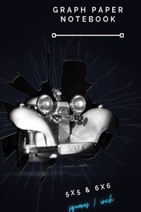 Professional Graph Paper Notebook 5x5 and 6x6 Squares Per Inch for Your Complex Designs