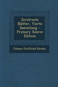Zerstreute Blatter, Vierte Sammlung