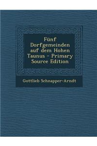 Funf Dorfgemeinden Auf Dem Hohen Taunus