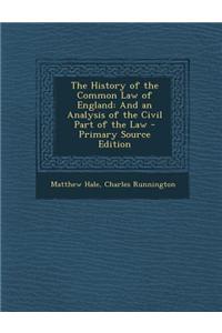 The History of the Common Law of England