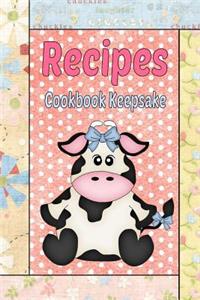 Recipes Cookbook Keepsake