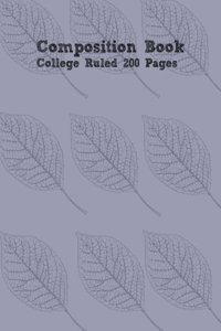 Gray Leaves Compositon Book