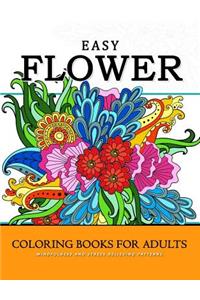 Easy Flower Coloring Books for Adults