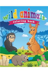 Wild Animals Coloring Book