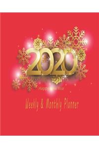 Happy new year 2020 Planner Weekly and Monthly