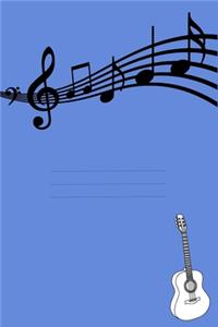 Music Manuscript Paper For Guitar Musician