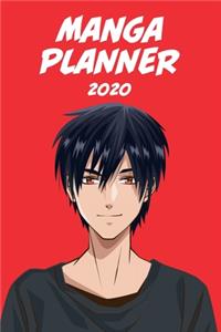 Manga planner 2020 [red eyes boy ] red background][weekly] [6x9]