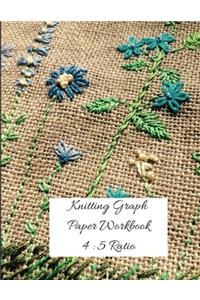 Knitting Graph Paper Workbook 4: 5 Ratio: Knitter's Graph Paper, Knitting Design, 4:5 Ratio, 110 Pages, 8.5 x 11