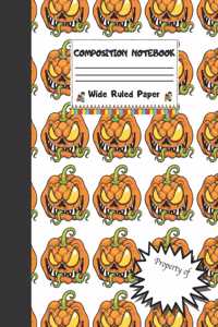 Composition Notebook Wide Ruled Paper