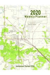 2020 Weekly Planner: Immokalee, Florida (1958): Vintage Topo Map Cover