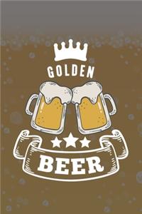 Golden Beer: Line Journal, Diary Or Notebook For Beer Lovers. 110 Story Paper Pages. 6 in x 9 in Cover.