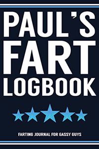 Paul's Fart Logbook Farting Journal For Gassy Guys