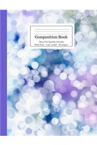 Composition Book Blue Orb Sparkle Wonder