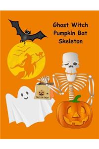 Ghost Witch Pumpkin Bat Skeleton: 130 Spooky Drawing & Writing Prompts for Kids