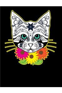 Sugar Skull Kitty Composition Notebook