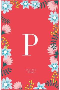 Monogram Letter P Journal