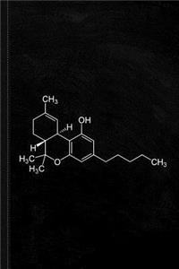 THC Molecule Weed 420 Journal Notebook