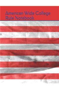 American Wide College Rule Notebook
